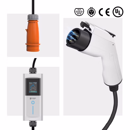 Adaptateur de voiture électrique 16A 32A Type 2 à Type 1 J1772 à Type 2, adaptateur de chargeur EV 220V pour Tpc