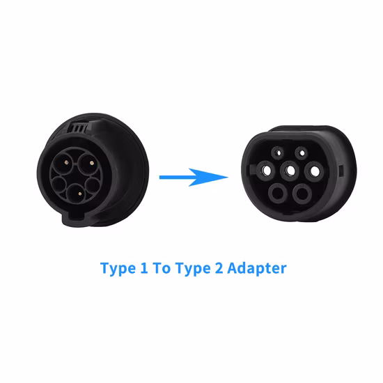Adaptateur EV de prise EV de type 1 à type 2, adaptateur de chargeur EV